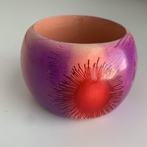 Wood hand painted bracelet